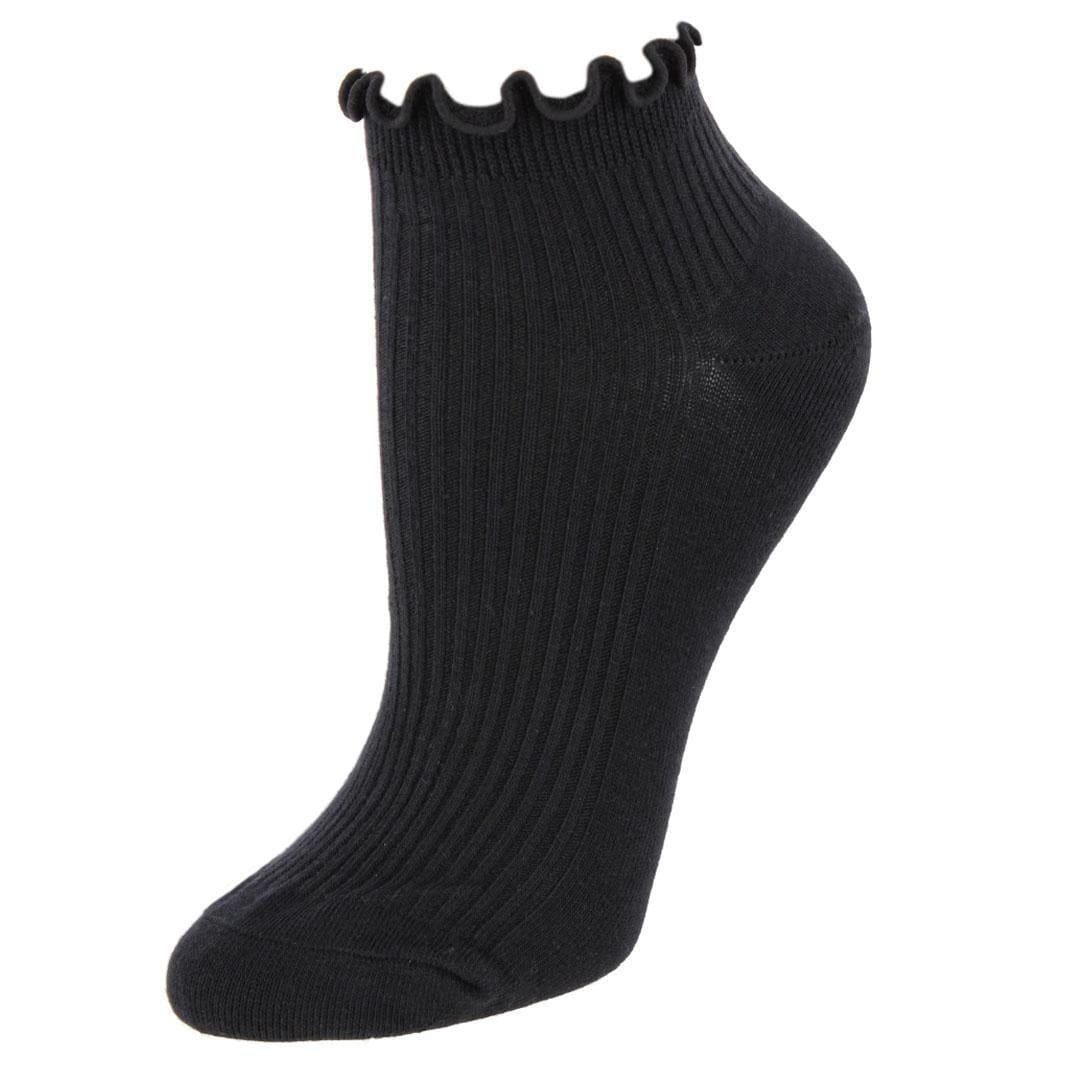 Gold Toe Women's Rib Lettuce Edge Quarter Socks (6 Pack) - Grey Mix