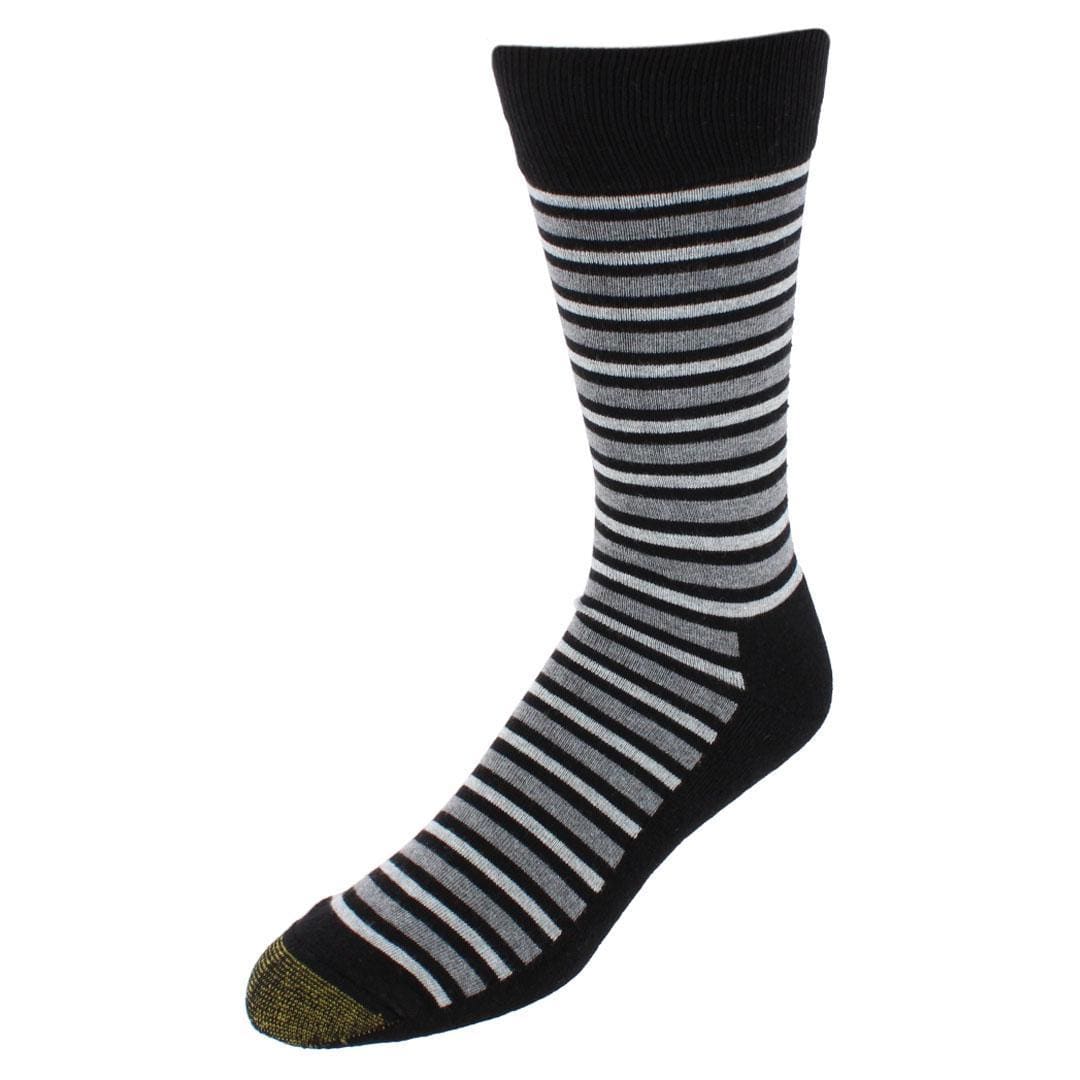 Gold Toe Men's Comfort Cushion Argyle Crew Socks (3 Pairs) - Black Combo