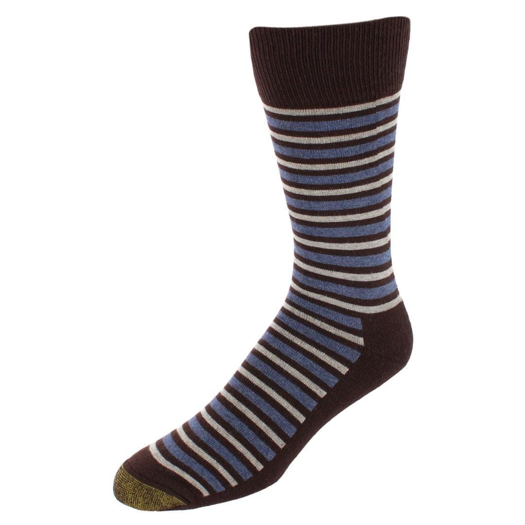 Gold Toe Men's Comfort Cushion Argyle Crew Socks (3 Pairs) - Blue Combo