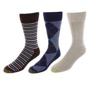 Men's Comfort Cushion Argyle Crew Socks (3 Pairs)