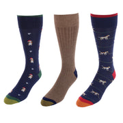 Men's Holiday Hound Crew Socks (Pack of 3)