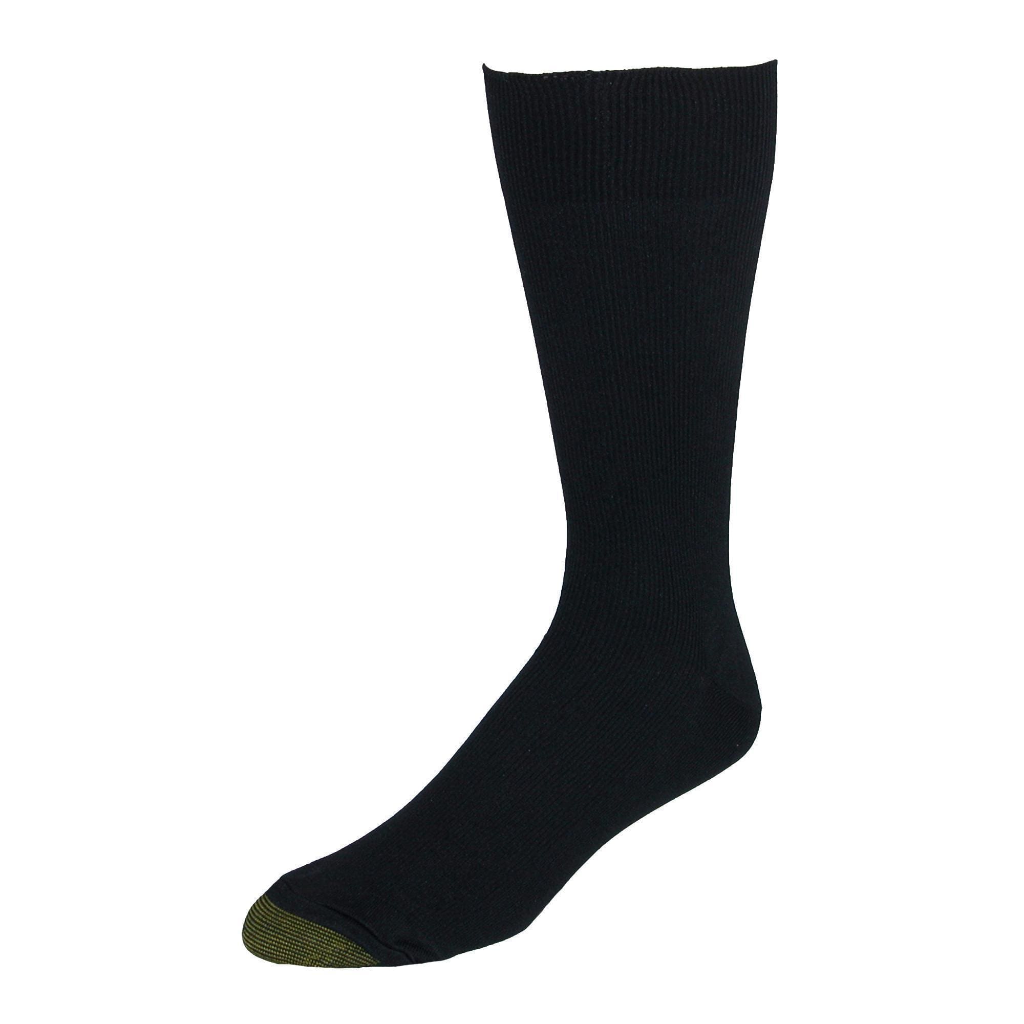 Gold Toe Men's Extended Size Metropolitan Dress Socks (3 Pair Pack) - Navy