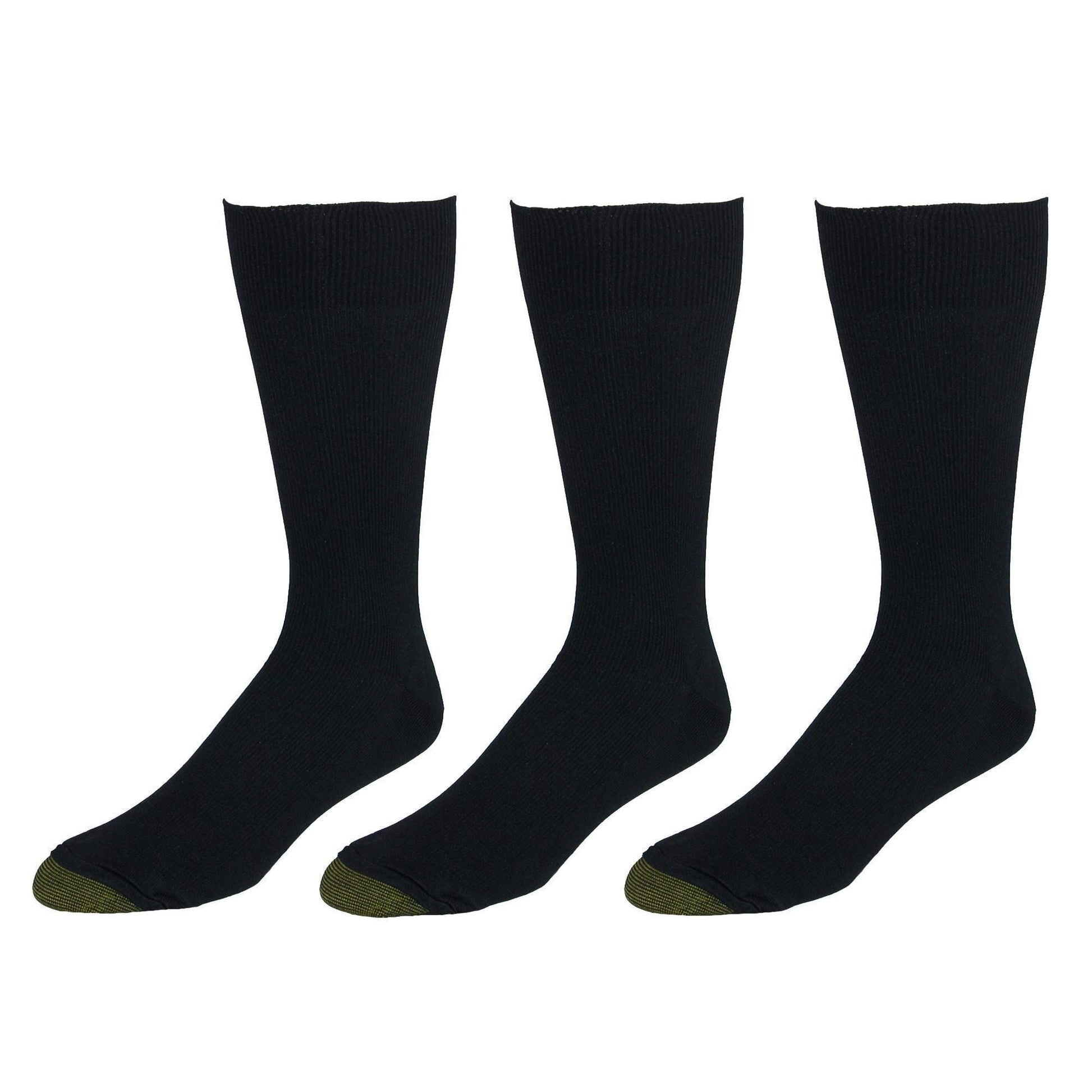 Gold Toe Men's Extended Size Metropolitan Dress Socks (3 Pair Pack) - Navy