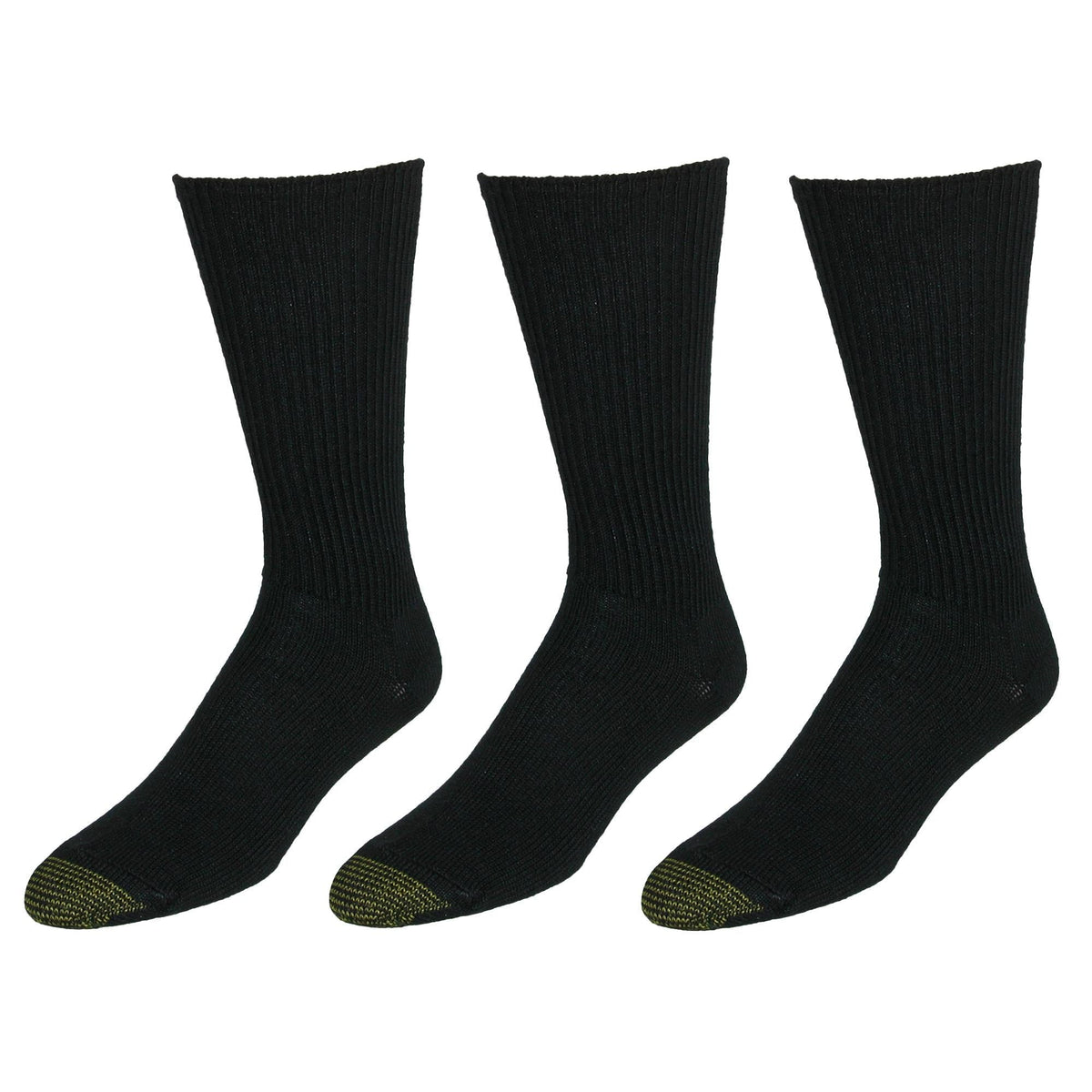 Gold Toe Men's Extended Size Fluffies Dress Socks (3 Pair Pack) - Black