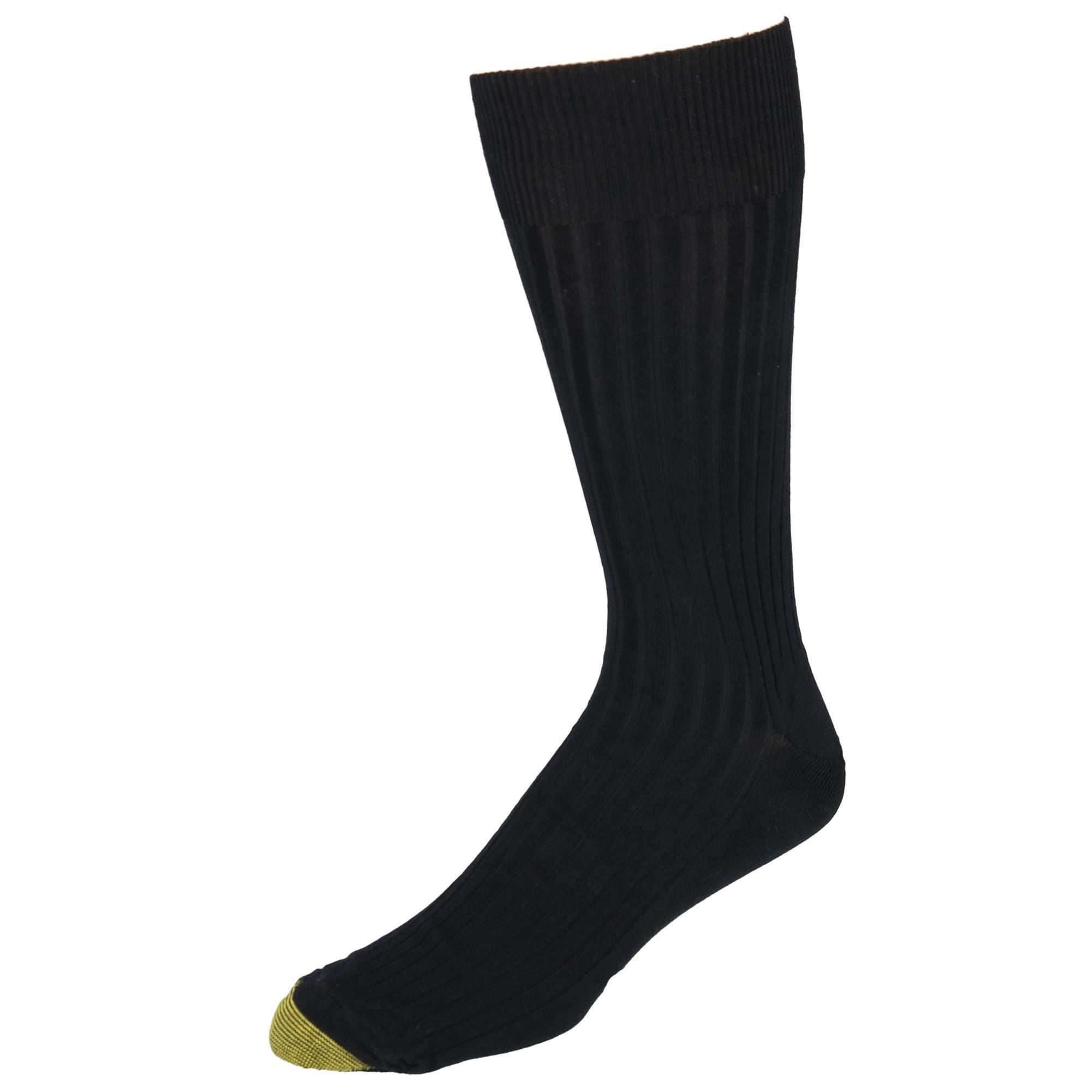 Mens Extended Size Ribbed Moisture Control Dress Socks (Pack of 3)