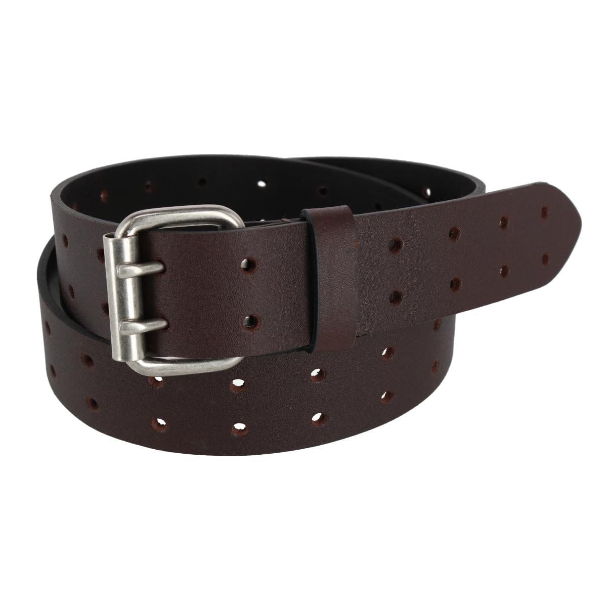 Men's Leather Two Hole Double Prong Bridle Belt by Dickies
