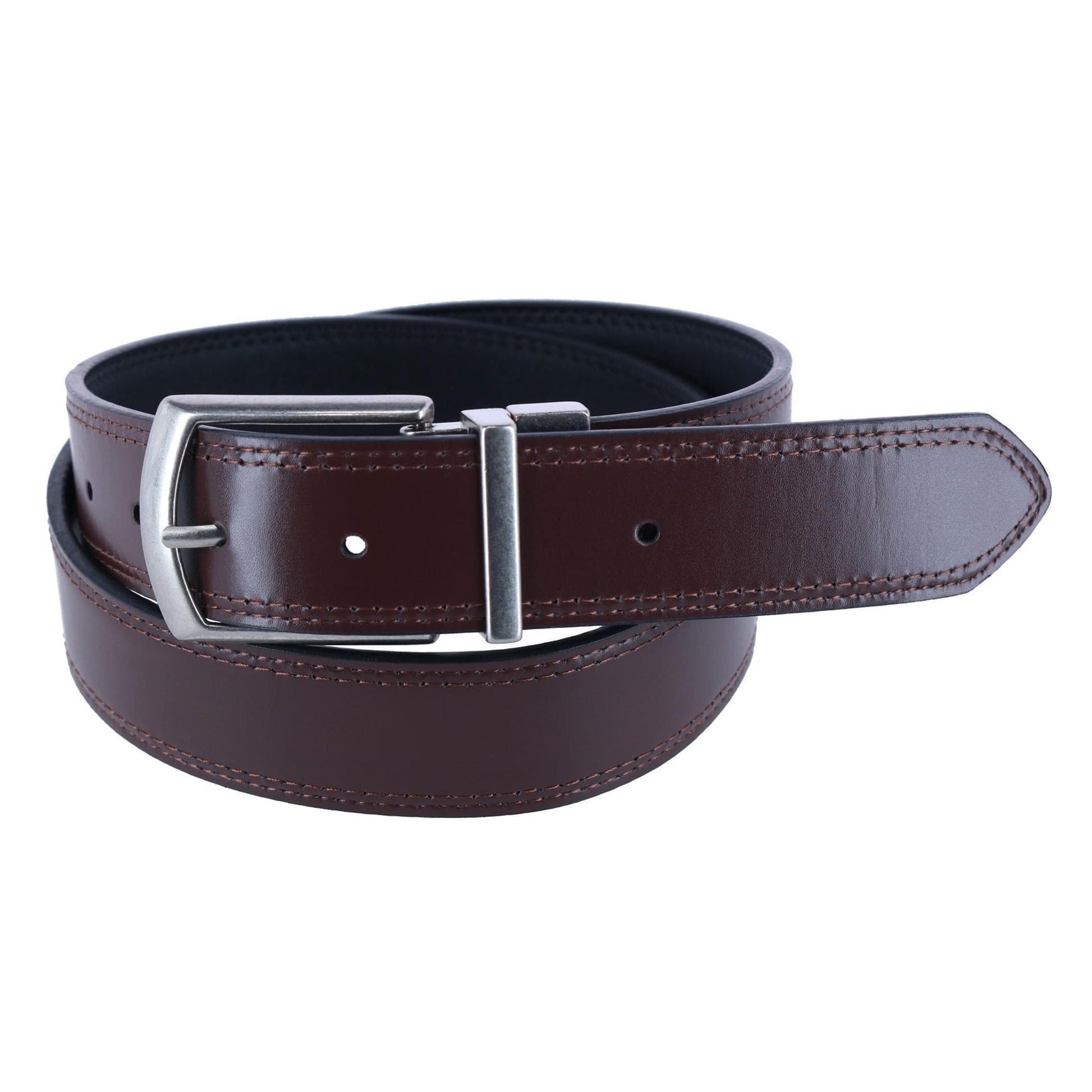 Dickies Men's Leather Reversible Jean Belt - Brown to Black
