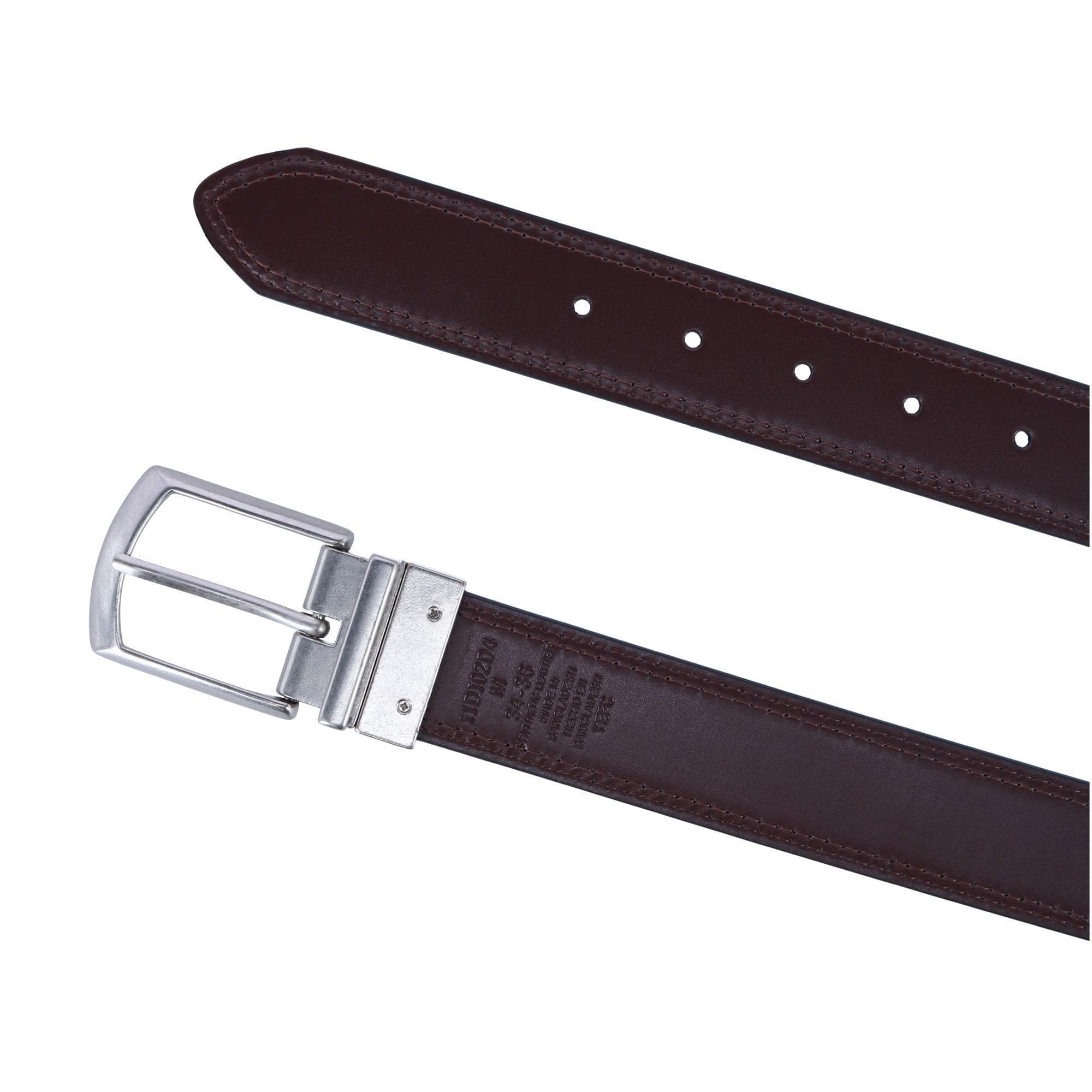 Dickies Men's Leather Reversible Jean Belt - Brown to Black