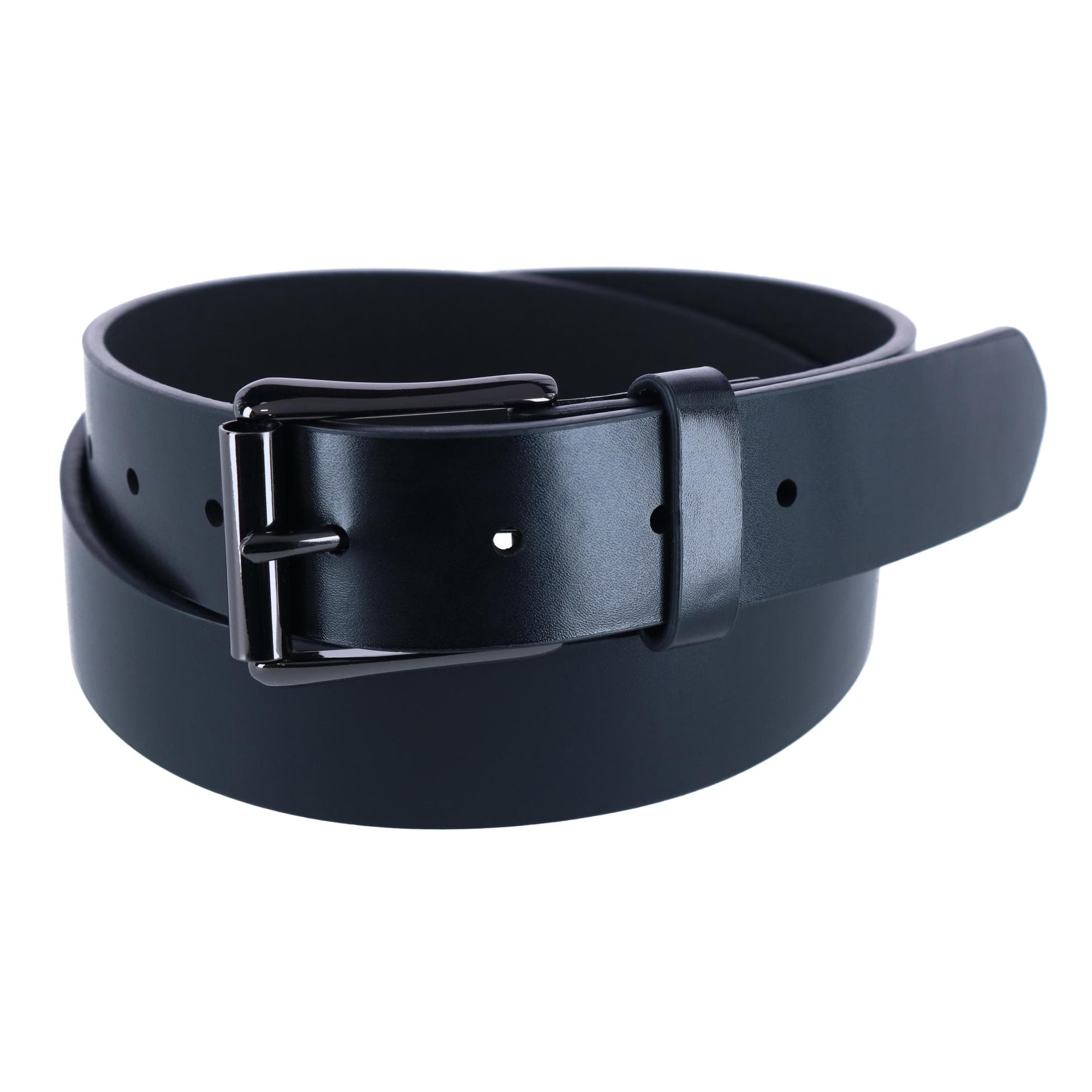 Dickies Men's Cut Edge Bridle Belt with Dark Gunmetal Roller Buckle - Men's Cut Edge Bridle Belt with Dark Gunmetal Roller Buckle