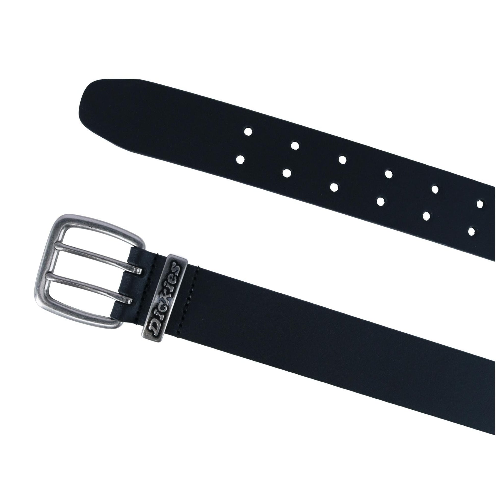 Dickies Men's Leather Two Prong Casual Belt - Black