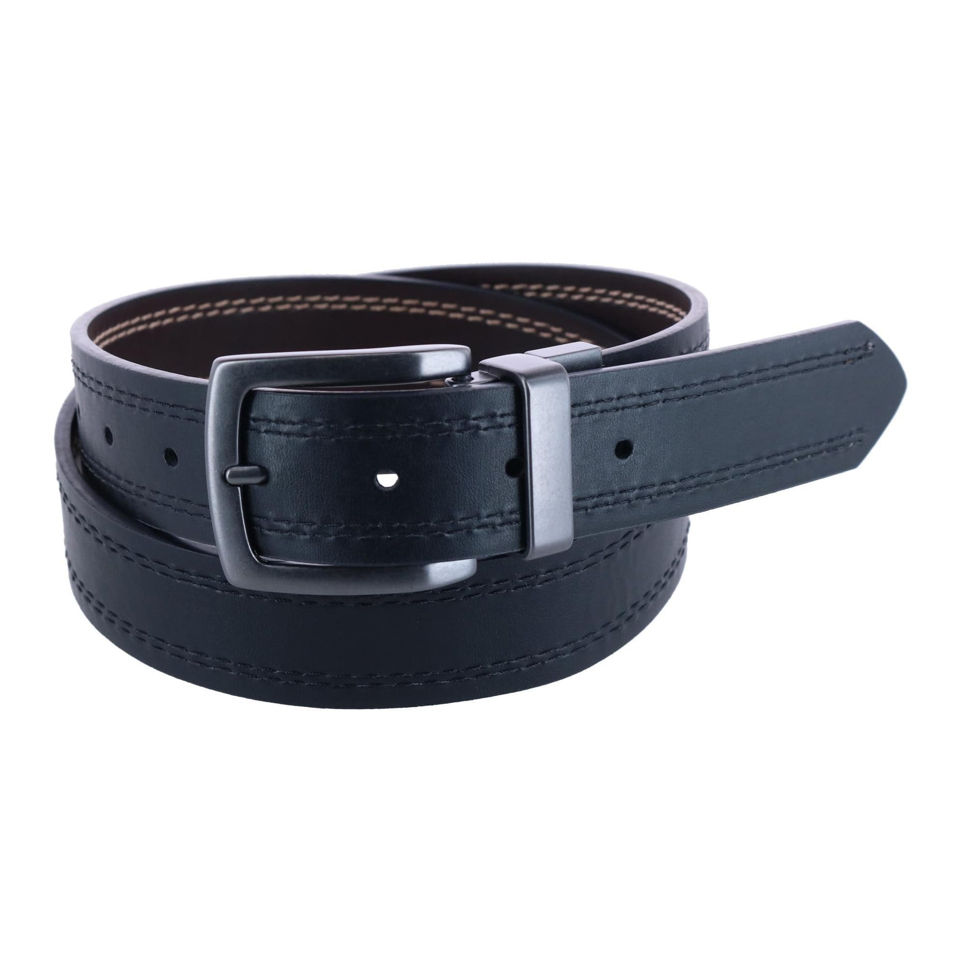 Dickies Men's Reversible Belt with Contrast Stitch - Brown to Black