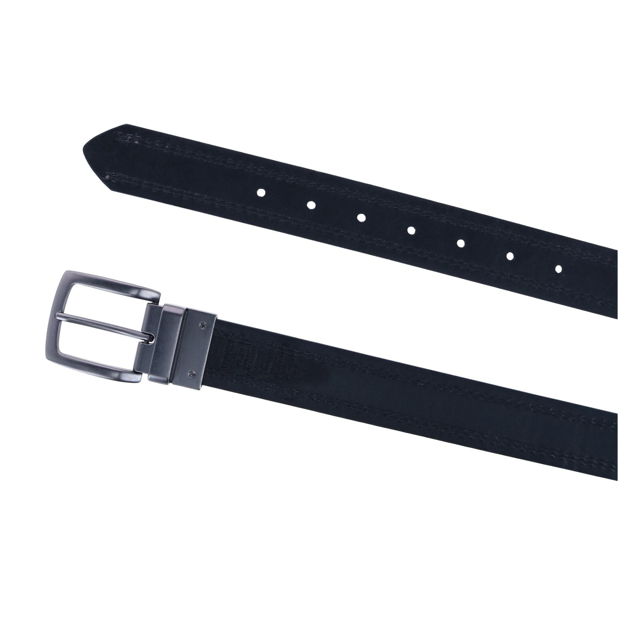 Dickies Men's Reversible Belt with Contrast Stitch - Brown to Black