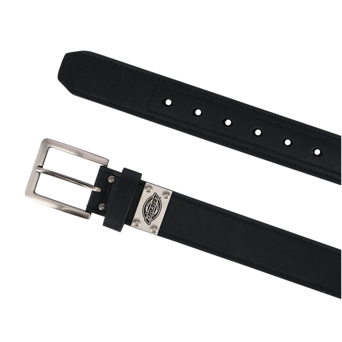 Dickies Men's Reinforced Leather 1 1/2 Inch Work Belt - Black