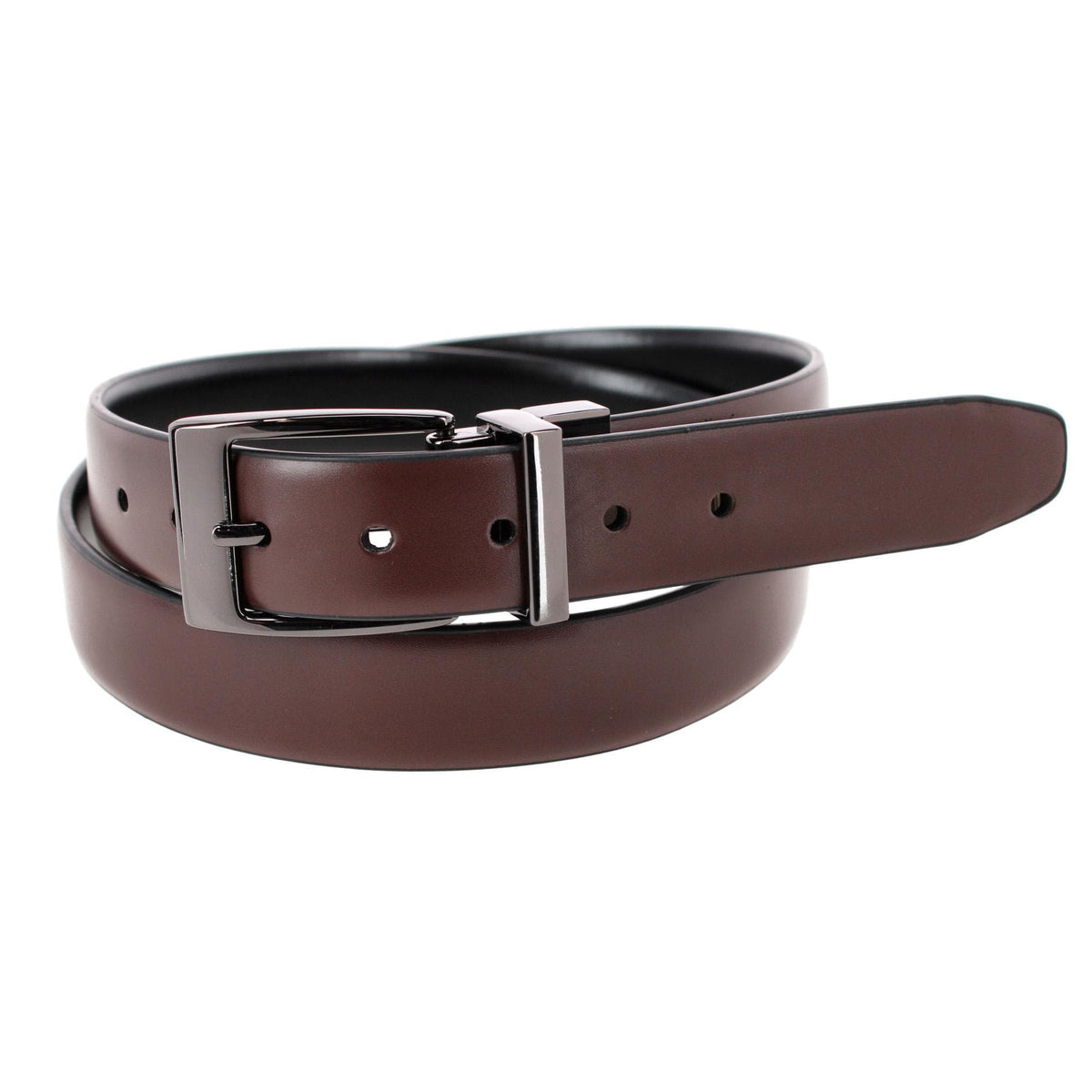 Dickies Boys' Leather Reversible Dress Belt - Black to Brown
