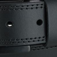 Dickies Men's Big & Tall Double Row Stitch Belt with Matte Buckle - Black