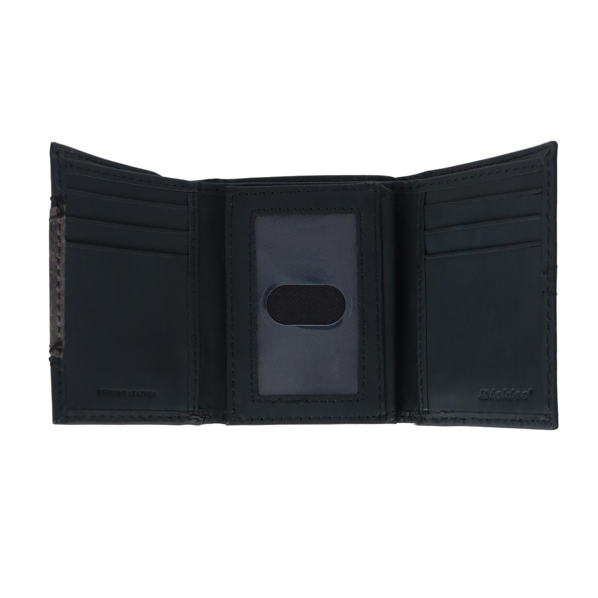 Dickies Men's Leather Extra Capacity Trifold Wallet - Black