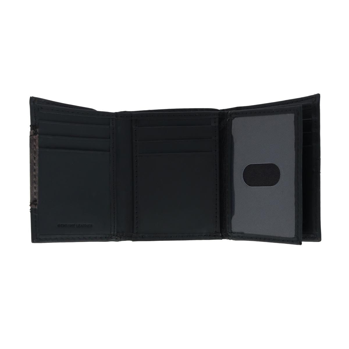 Dickies Men's Leather Extra Capacity Trifold Wallet - Black