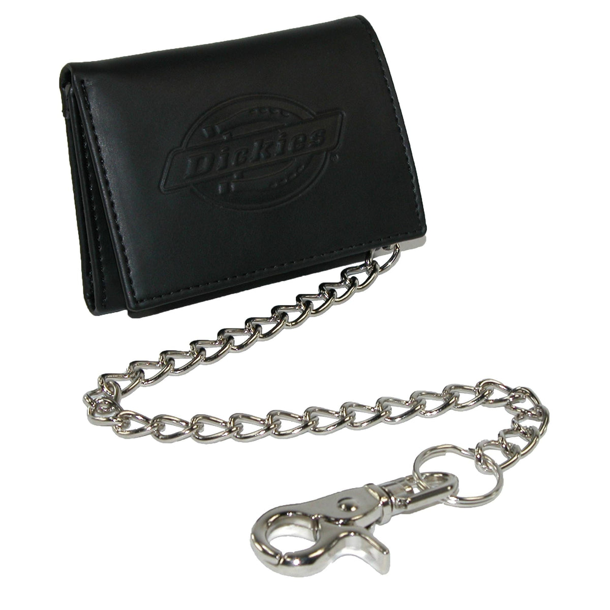 Dickies Men's Leather Trifold Chain Wallet - Men's Leather Trifold Chain Wallet