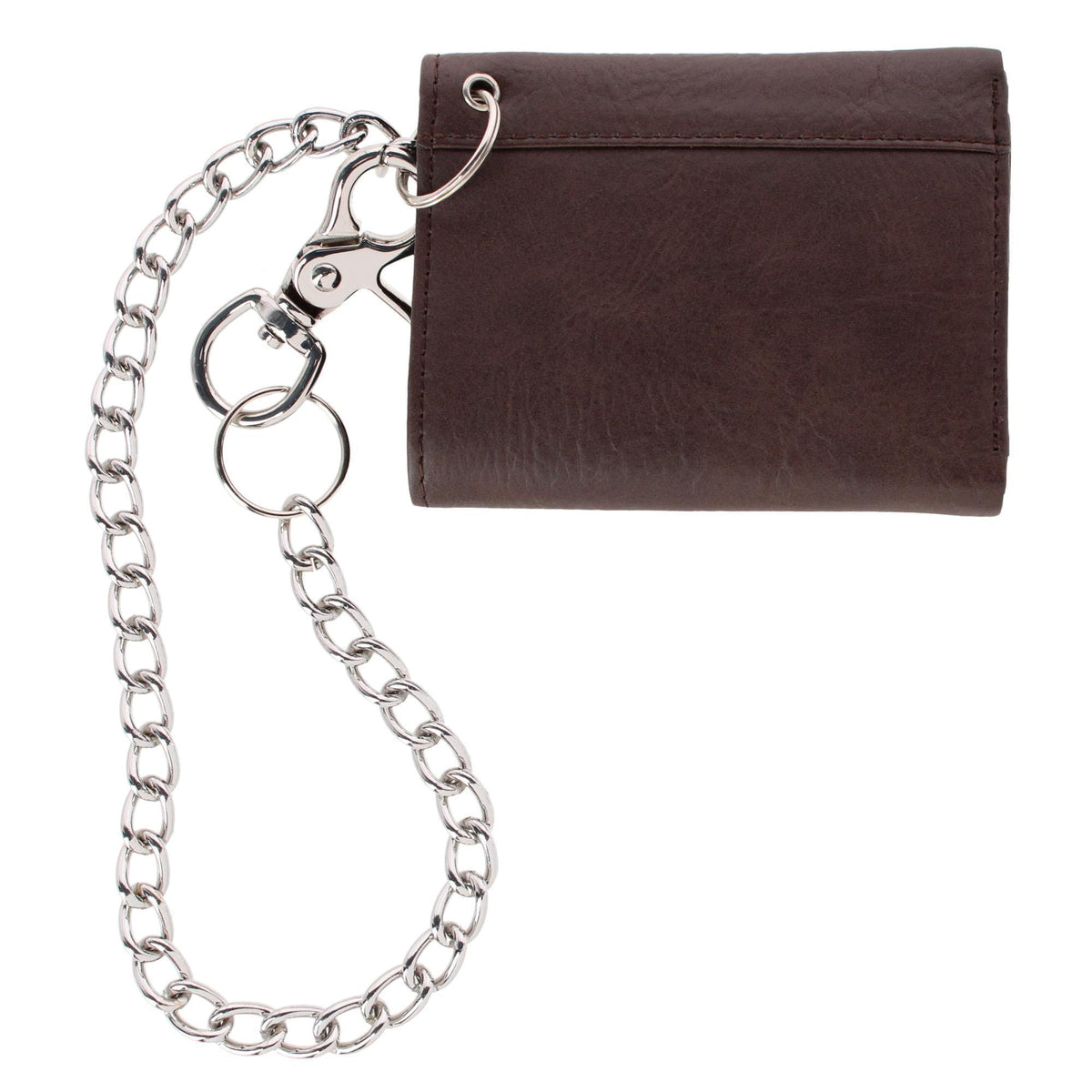 Dickies Leather Trifold Chain Wallet - Brown