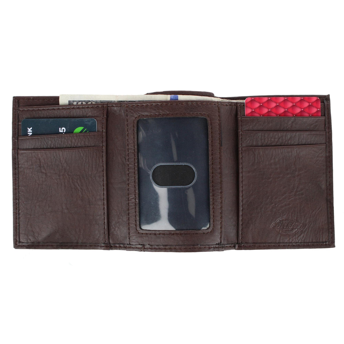 Dickies Leather Trifold Chain Wallet - Brown