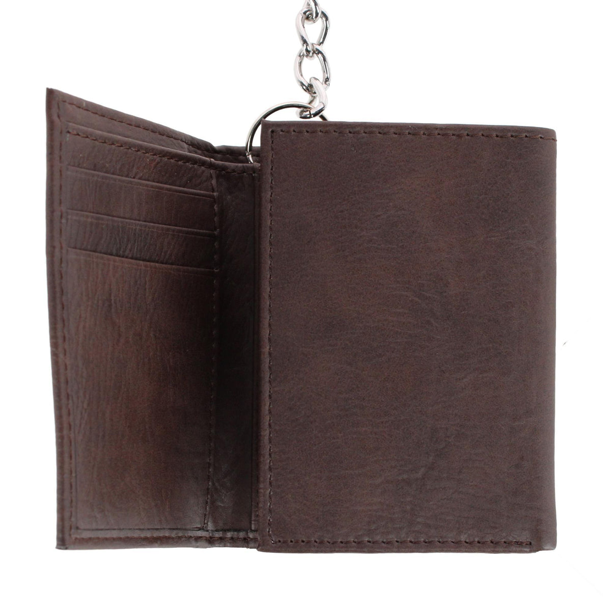 Dickies Leather Trifold Chain Wallet - Brown