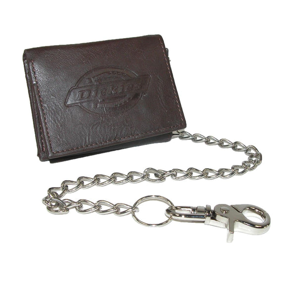 Leather Trifold Chain Wallet