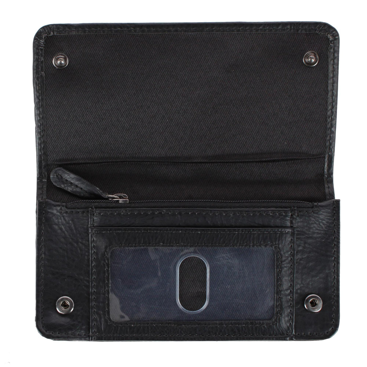 Dickies Men's Leather Trucker Chain Wallet - Black
