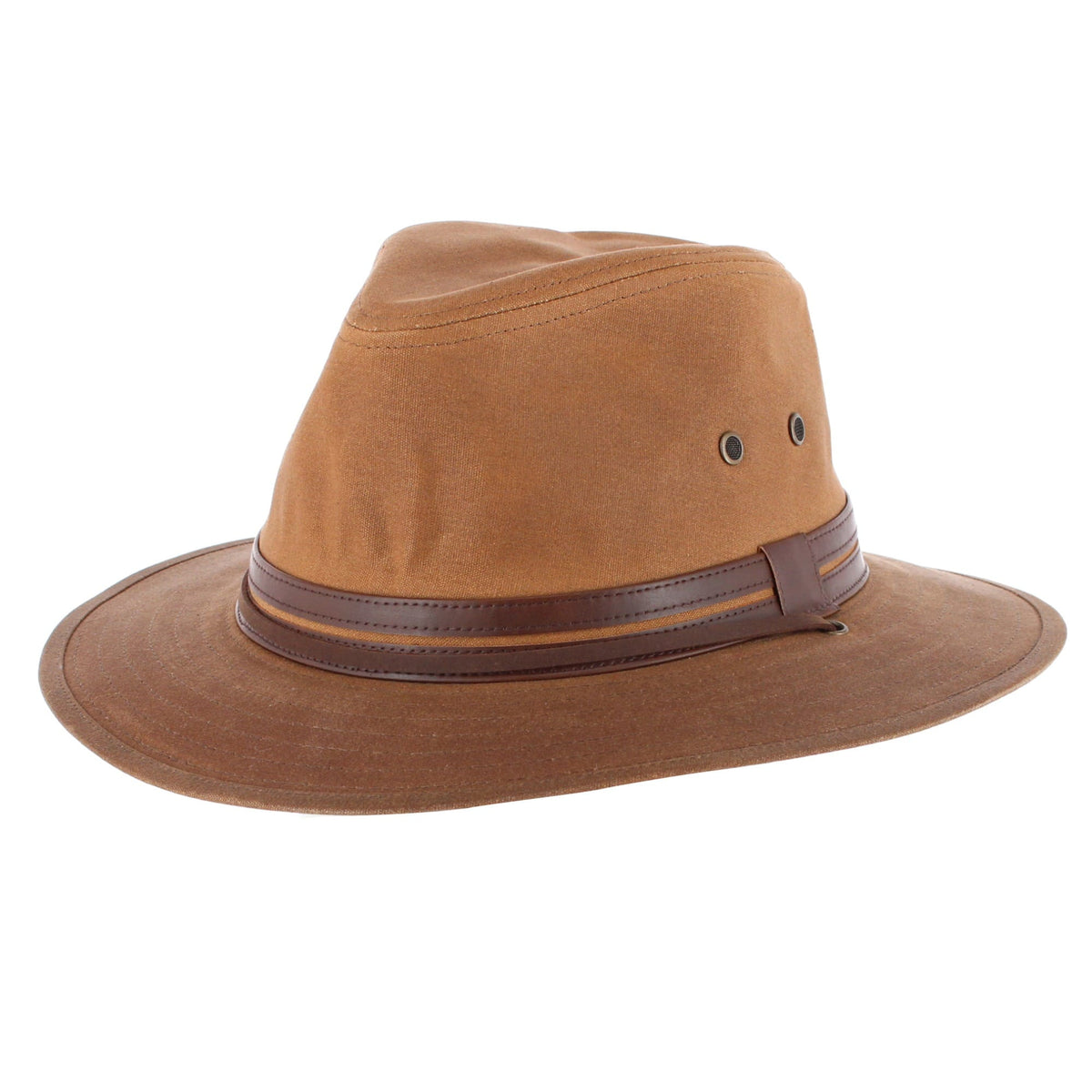 Henschel Hats Men's Waxed Cotton Outback Hat - Brown