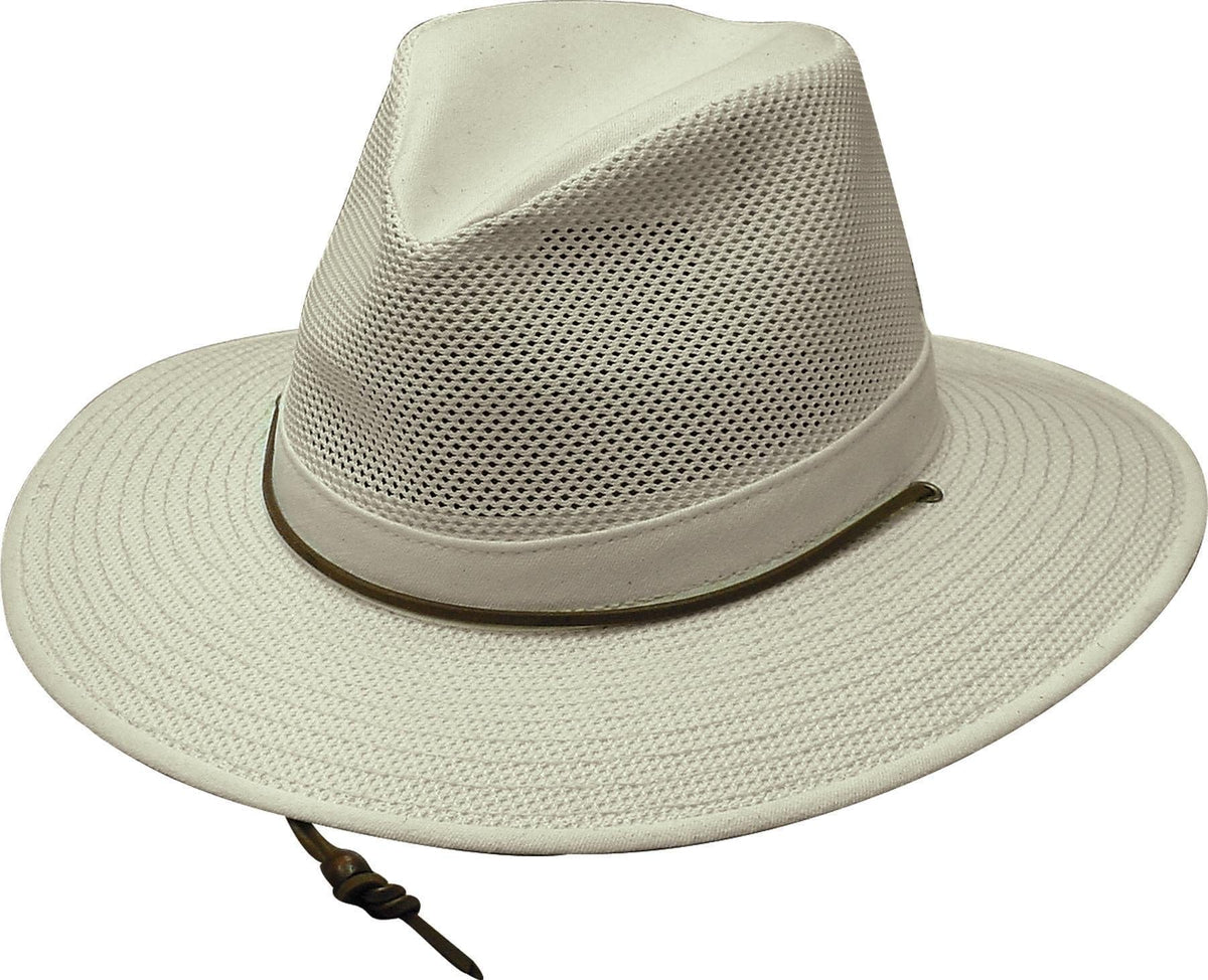 Henschel Men's Polycotton Packable Mesh Breezer Safari Hat - Natural