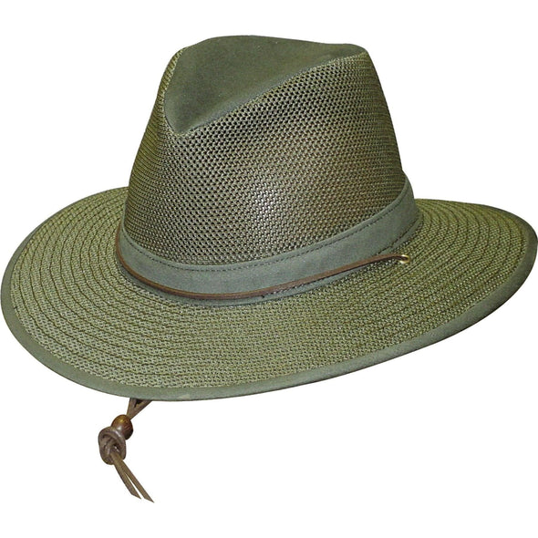 Men's Polycotton Packable Mesh Breezer Safari Hat