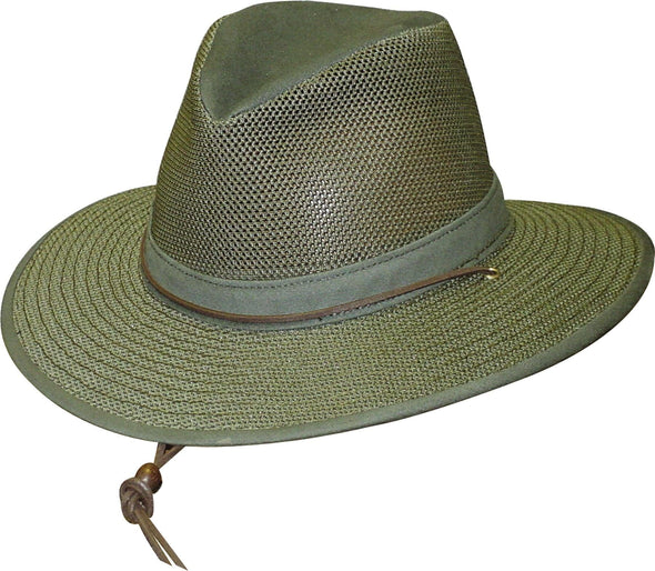 Men's Polycotton Packable Mesh Breezer Safari Hat