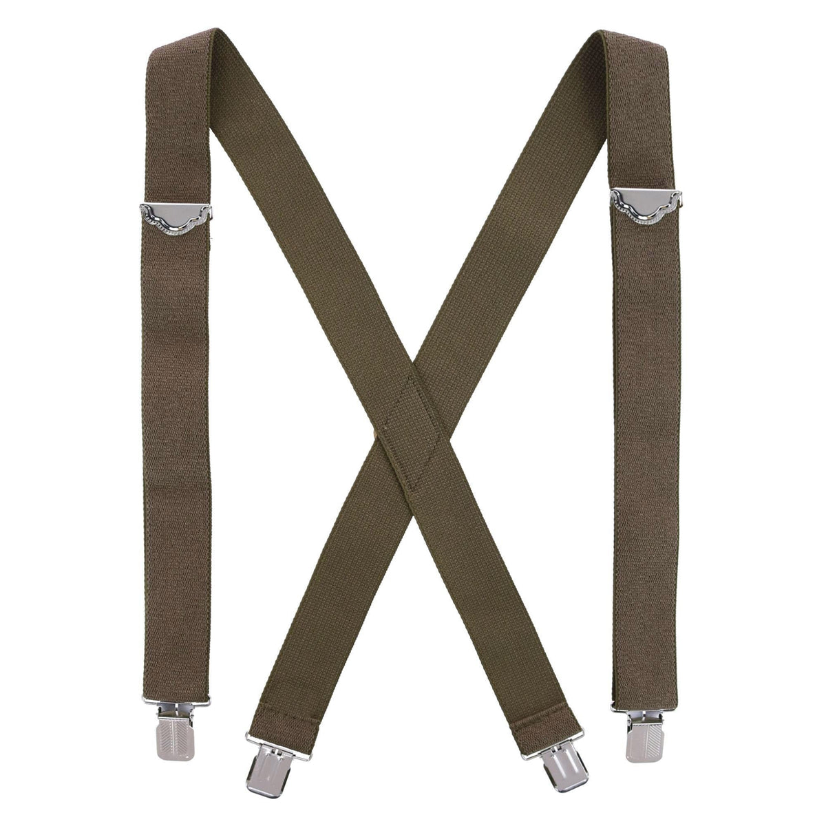 Dickies Men's Elastic X-Back Heavy Duty Clip-End Work Suspender Braces - Olive