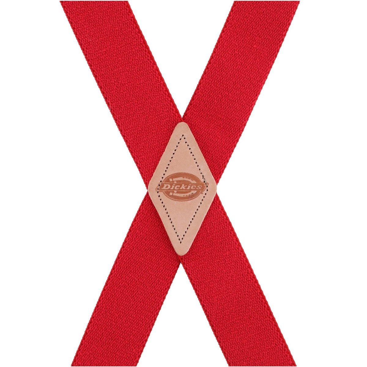 Dickies Men's Elastic X-Back Heavy Duty Clip-End Work Suspender Braces - Red