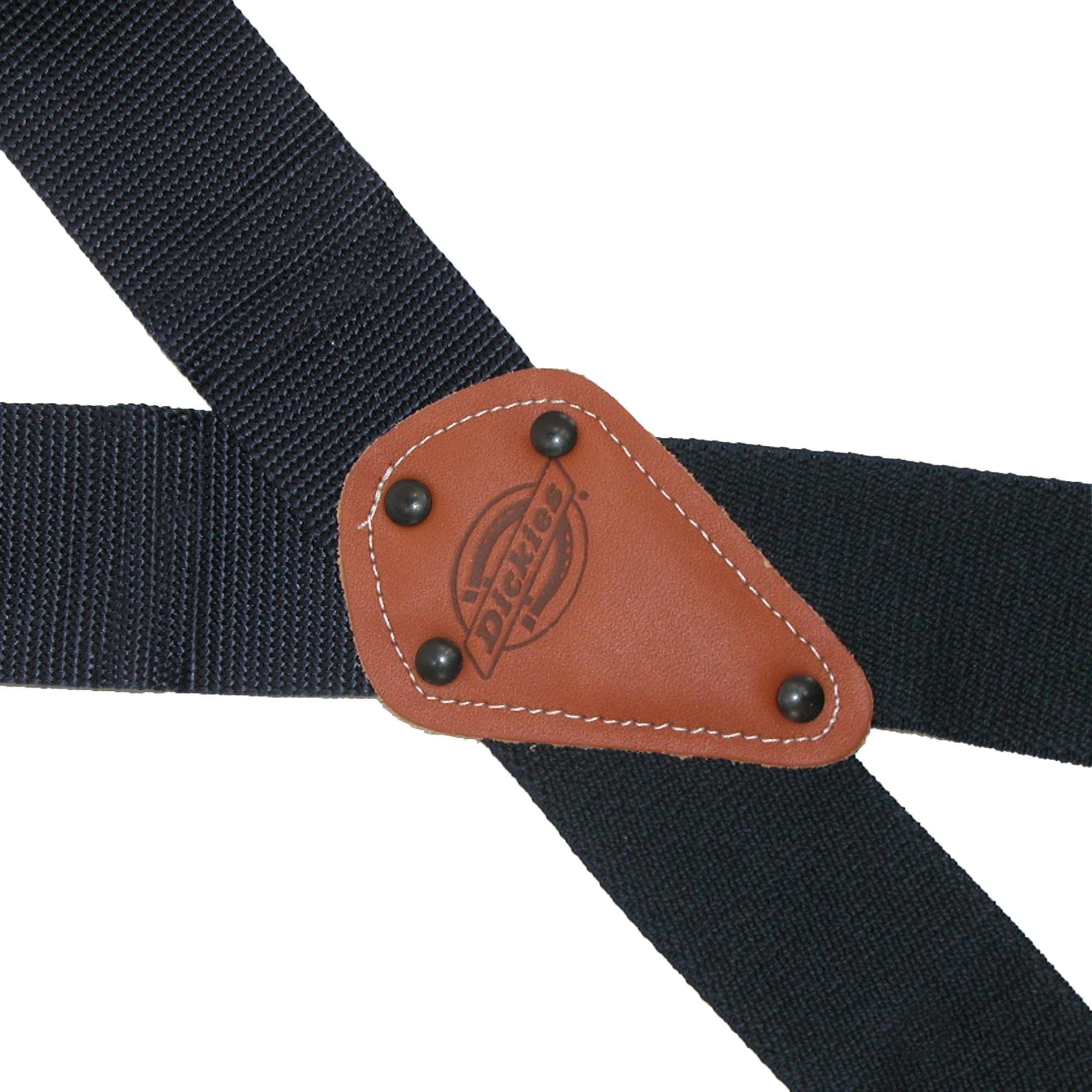 Dickies Men's Industrial Strength Ballistic Nylon Clip End Work Suspenders - Black