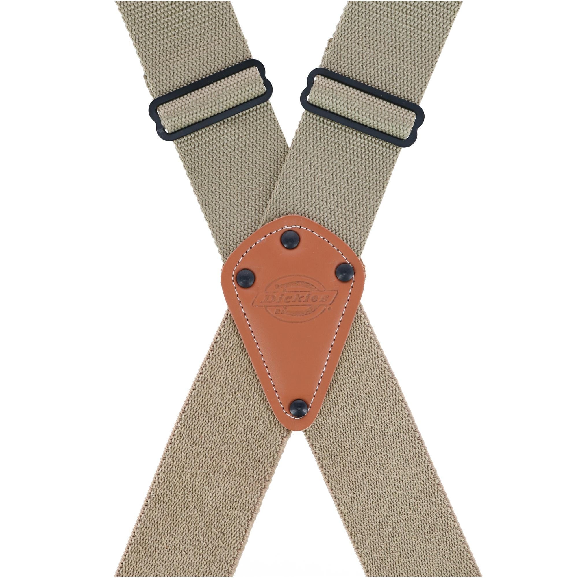 Dickies Men's Industrial Strength Ballistic Nylon Clip End Work Suspenders - Khaki