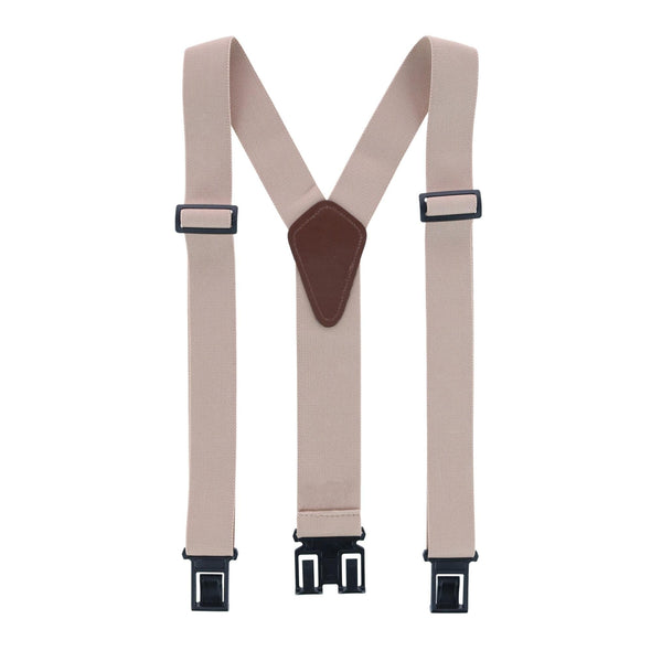 Men's Elastic Solid Color Suspender with Belt Clip-End