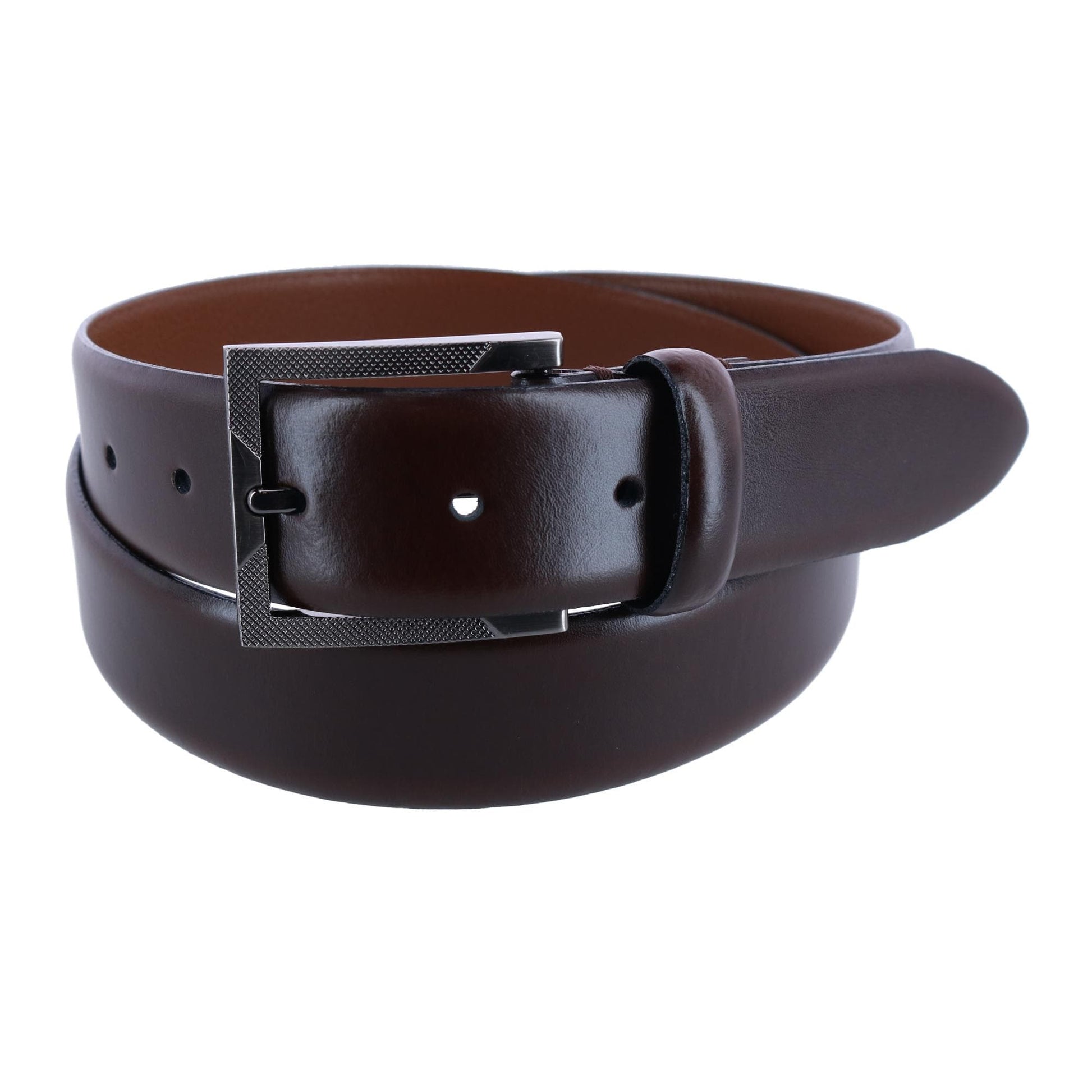 CTM® Men's Italian Genuine Supple Leather Belt - Brown