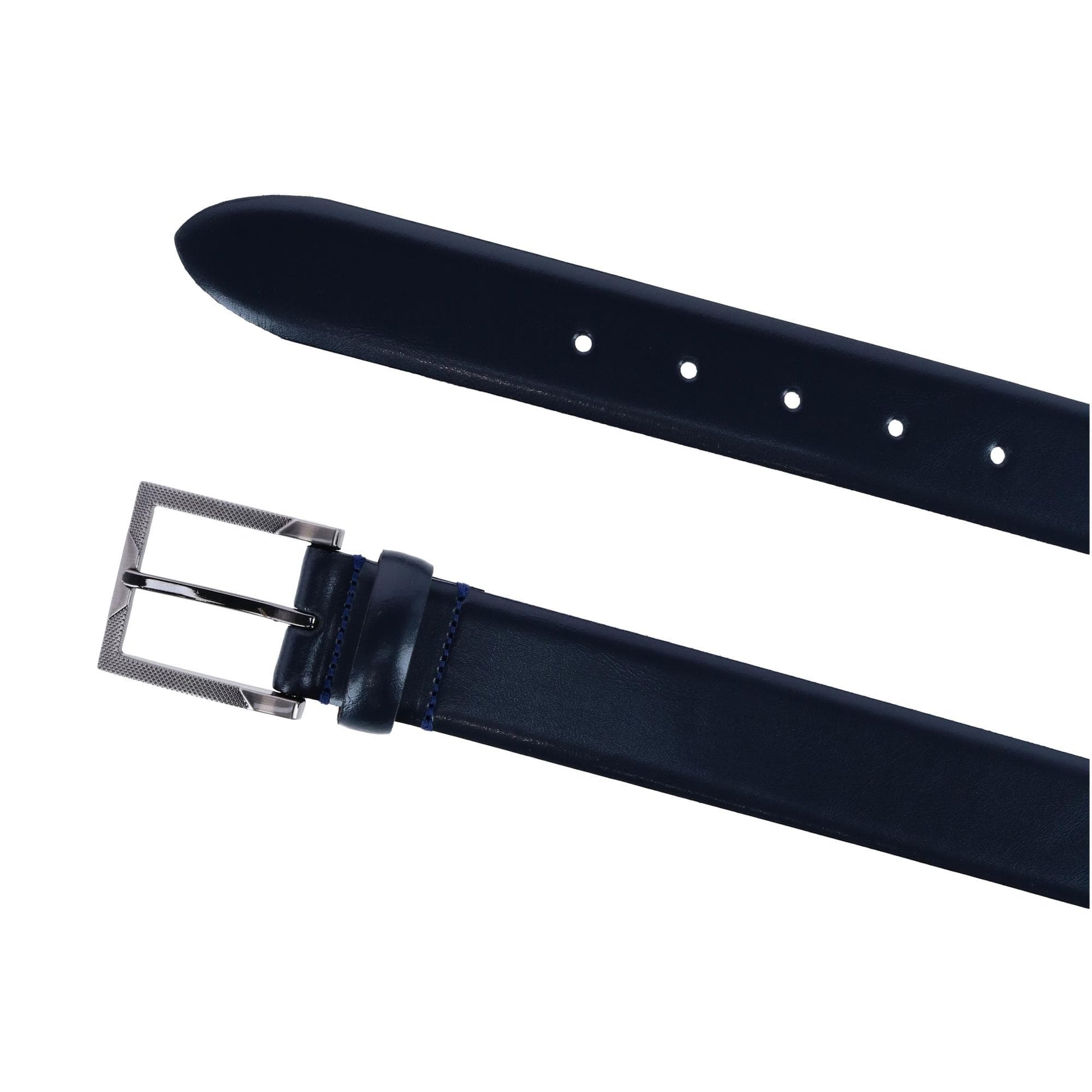 CTM® Men's Italian Genuine Supple Leather Belt - Navy