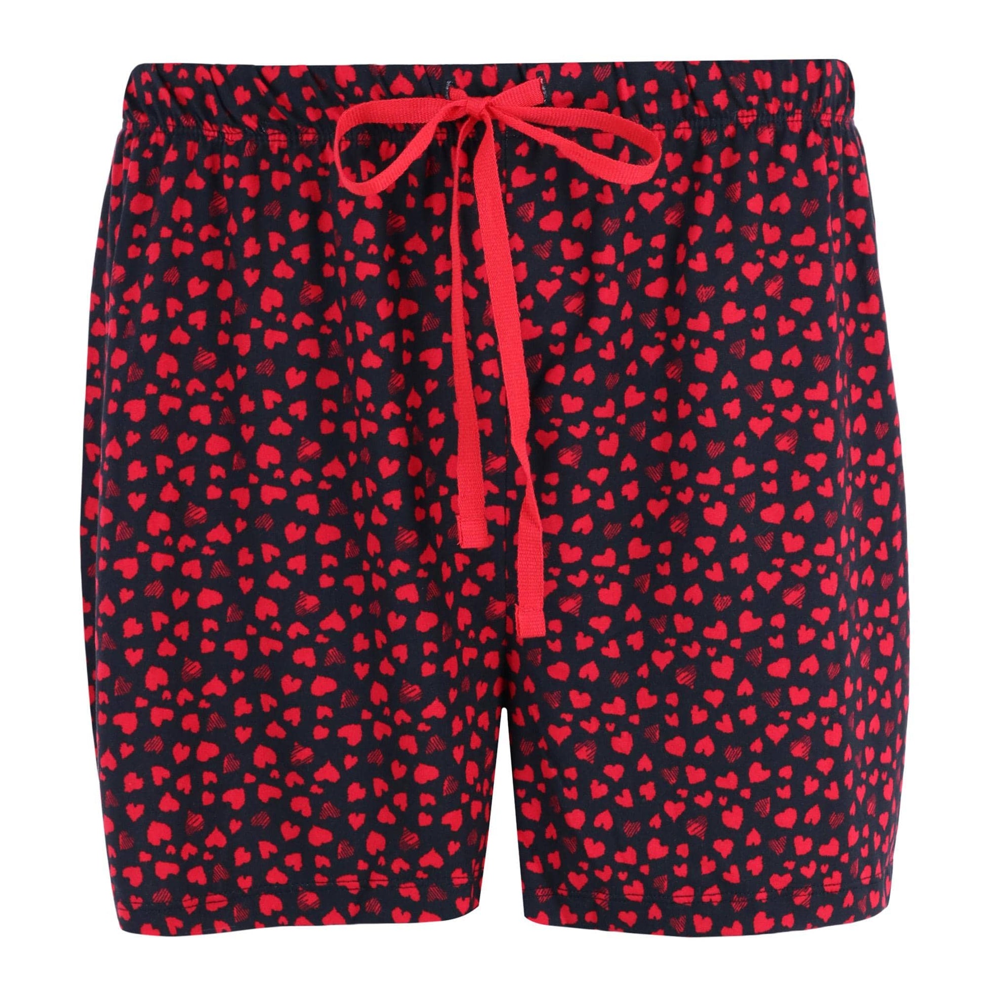 Pillow Talk Women's Plus Size Heart Breaker Tank and Short Set with Eye Mask - Red