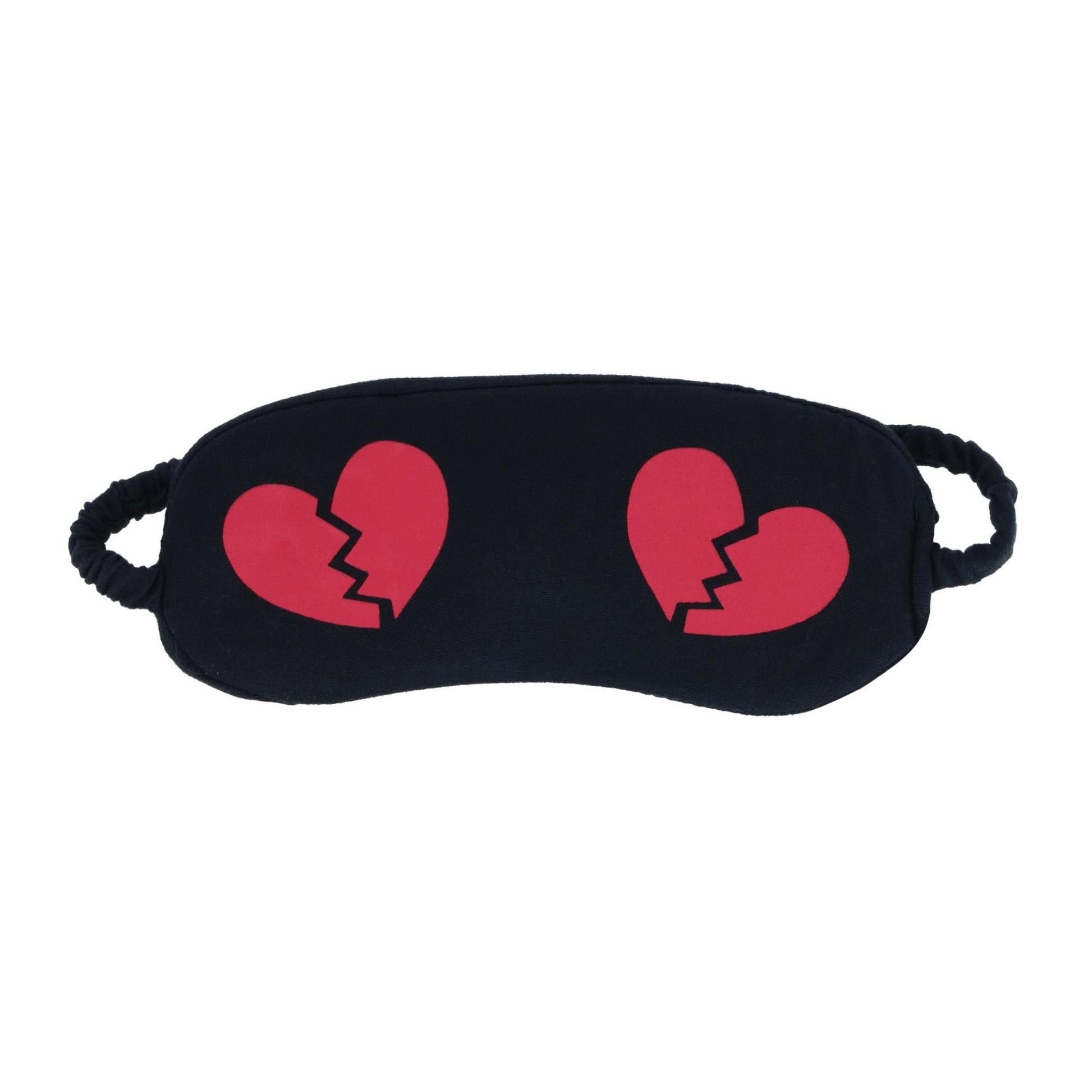 Pillow Talk Women's Plus Size Heart Breaker Tank and Short Set with Eye Mask - Red