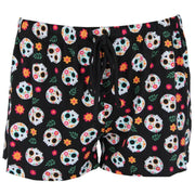 Women's Day of the Dead Skull Pajama Shorts (2 Pack)