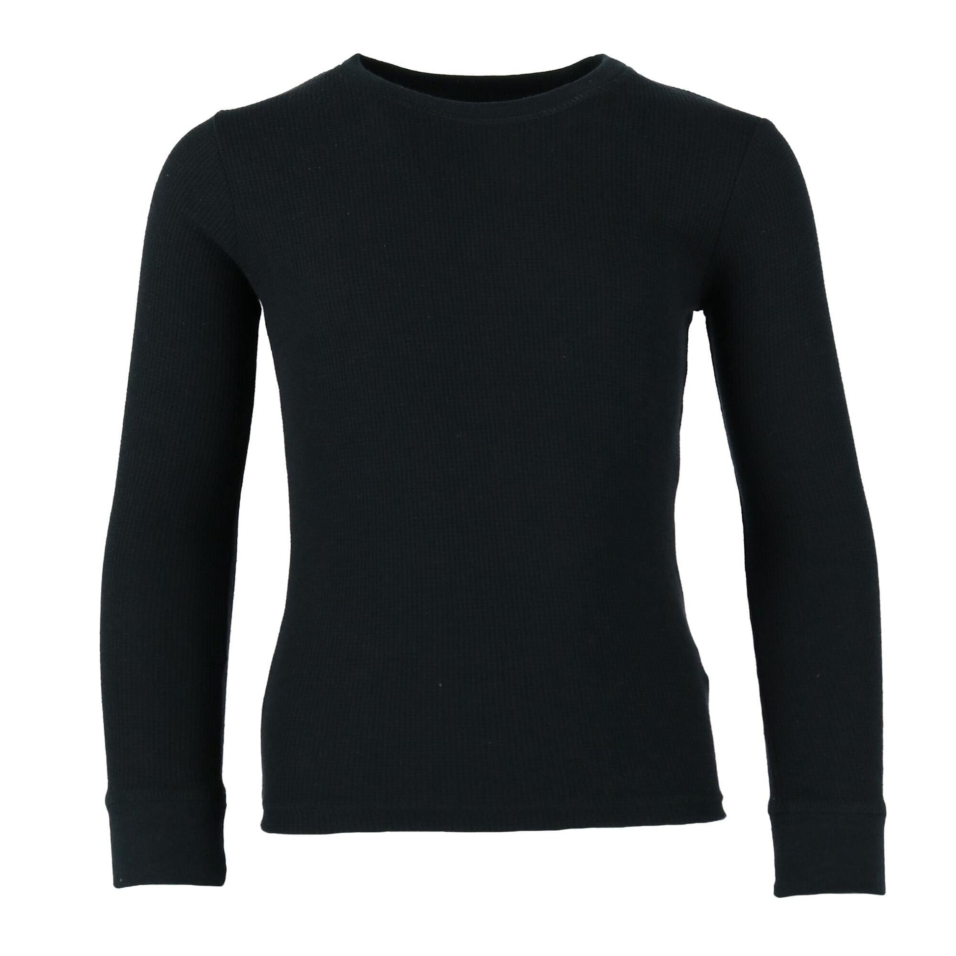 Only Boys Kid's Waffle Thermal Long Underwear 2-Piece Set - Black