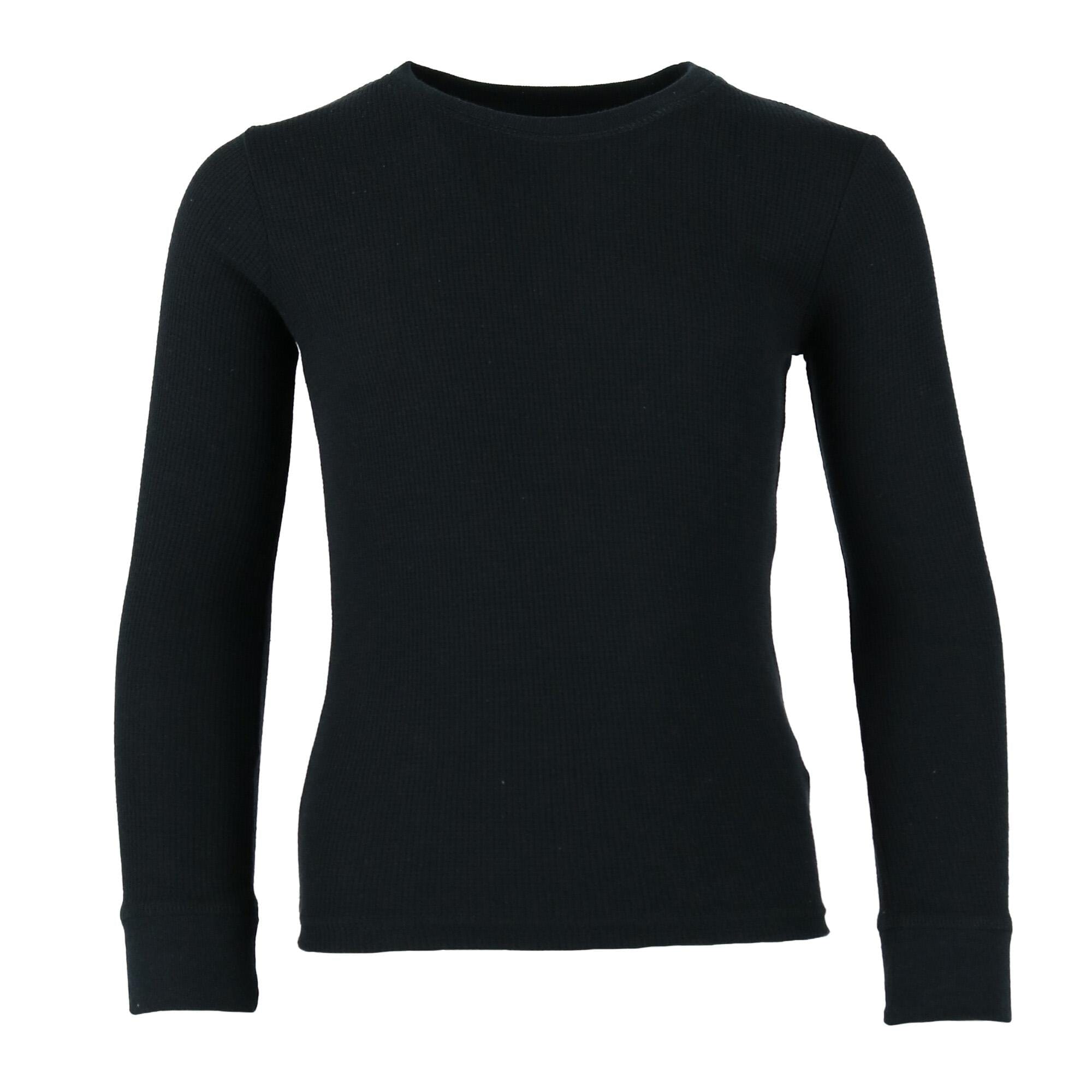 Only Boys Kid's Waffle Thermal Long Underwear 2-Piece Set - Black