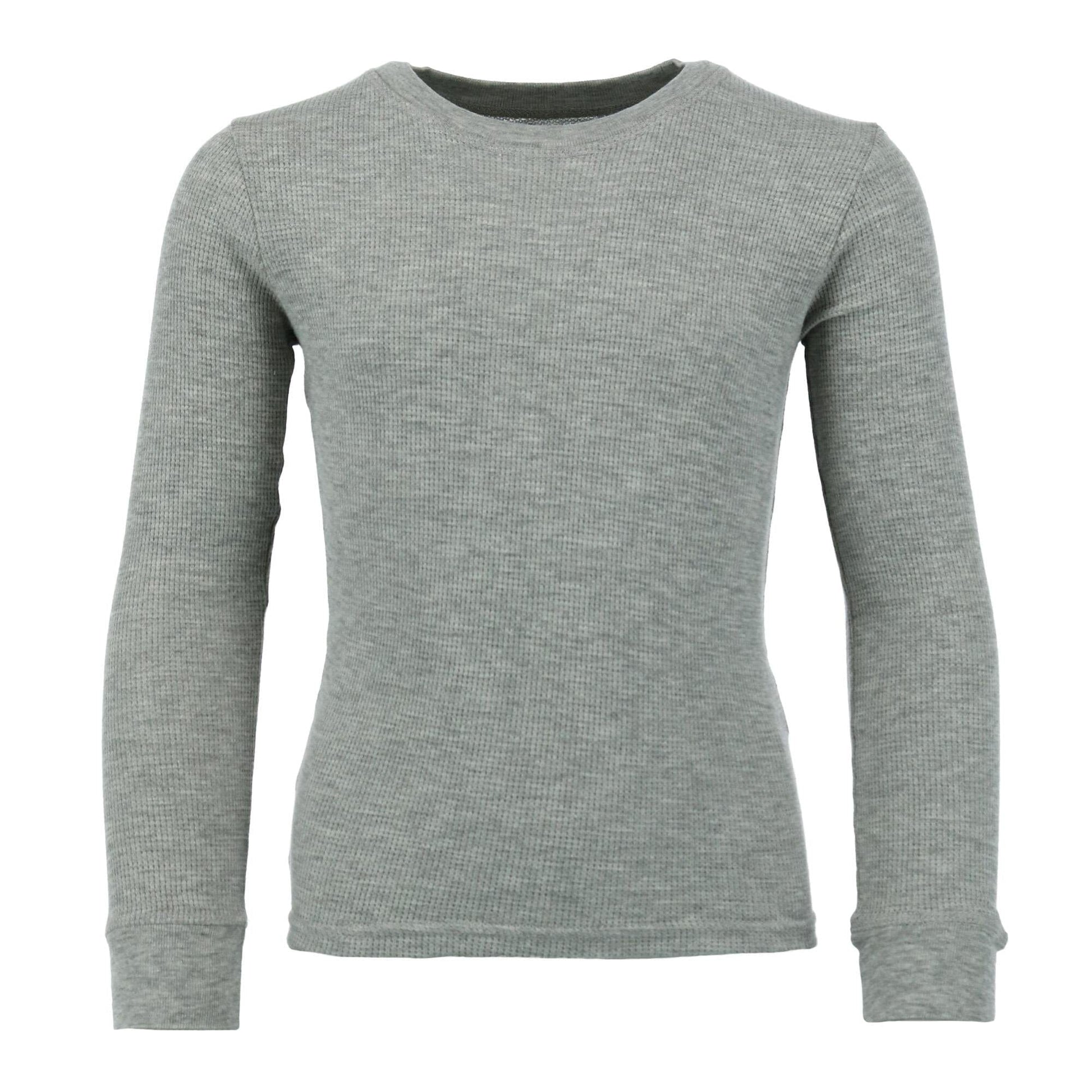 Only Boys Kid's Waffle Thermal Long Underwear 2-Piece Set - Grey