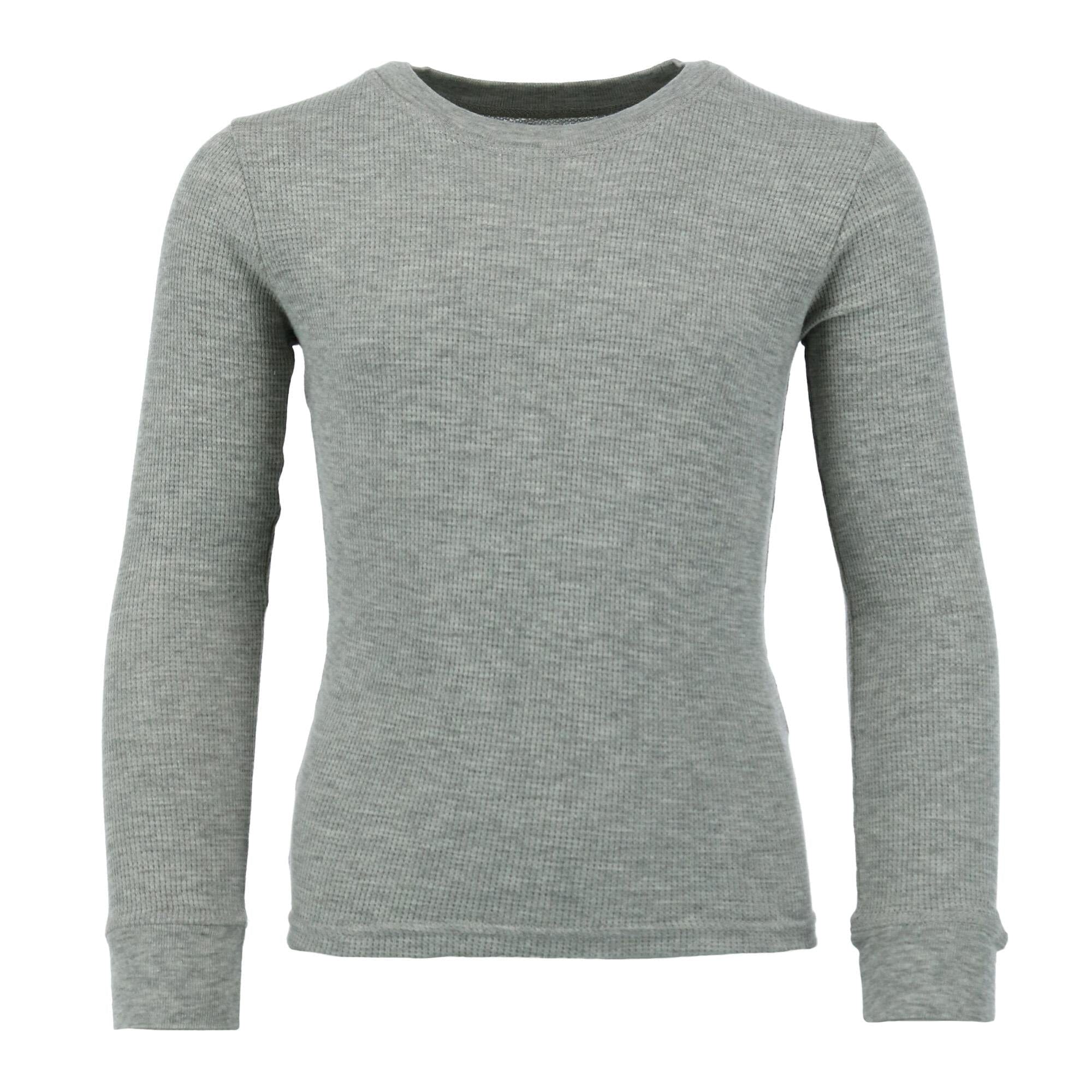 Only Boys Kid's Waffle Thermal Long Underwear 2-Piece Set - Grey