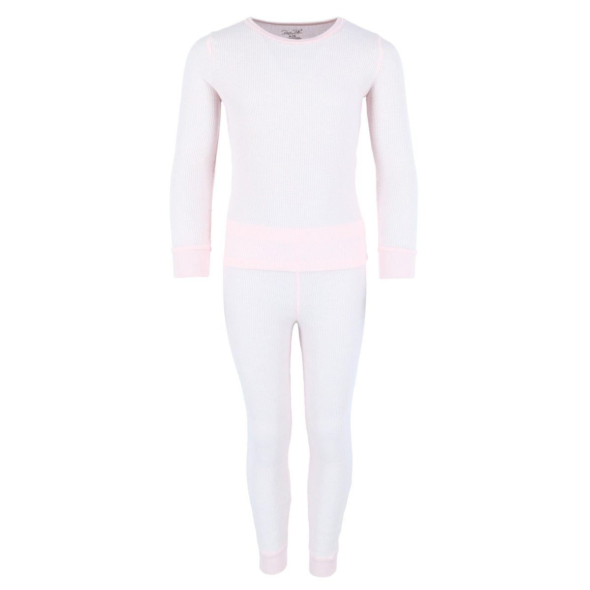 Rene Rofe Girl's Waffle Thermal Long Underwear 2-Piece Set