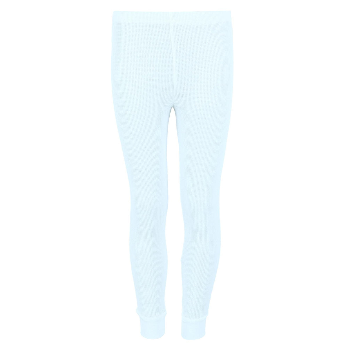 Rene Rofe Girl's Waffle Thermal Long Underwear 2-Piece Set - White