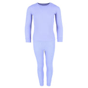 Girl's Waffle Thermal Long Underwear 2-Piece Set