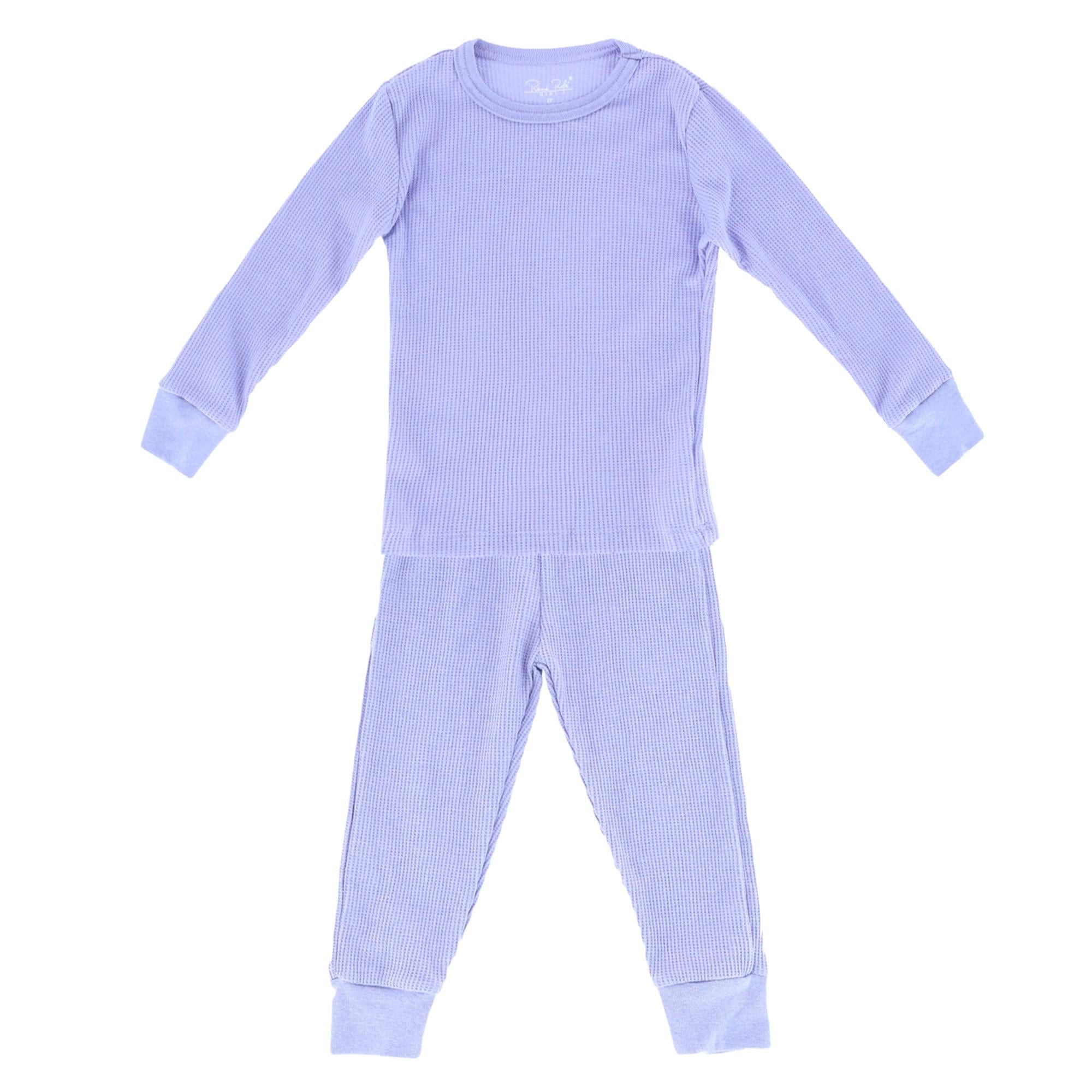 Rene Rofe Toddler Girl's Waffle Thermal Long Underwear 2-Piece Set - Lavender
