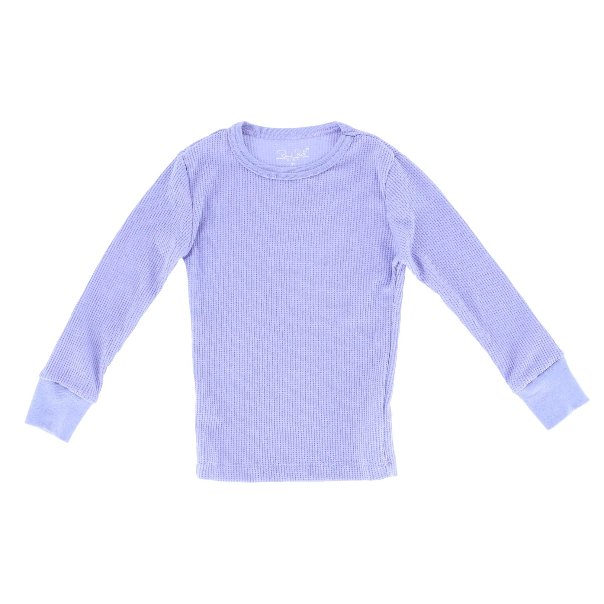 Rene Rofe Toddler Girl's Waffle Thermal Long Underwear 2-Piece Set - Lavender
